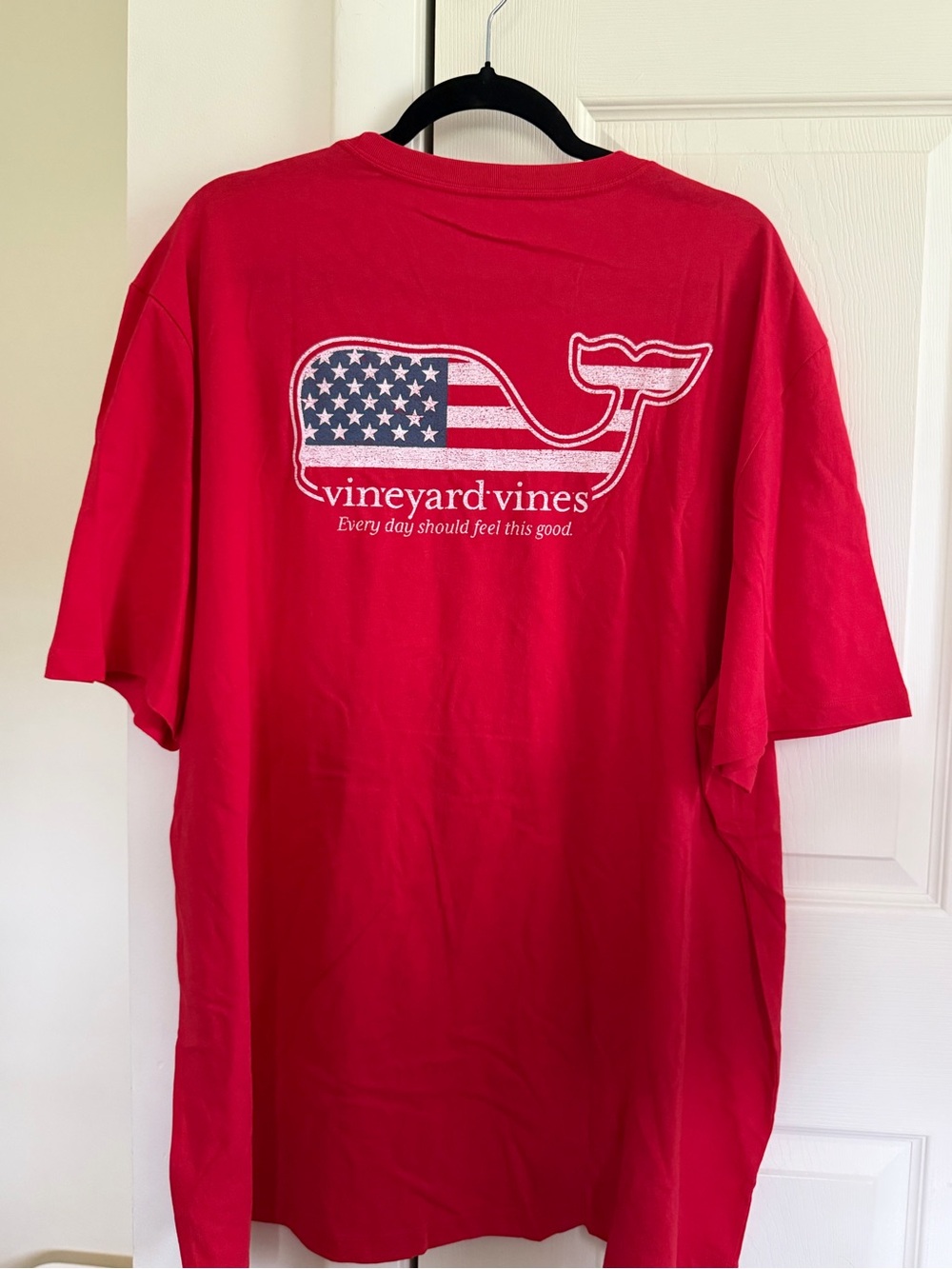 NWT Vineyard Vines American Flag Whale Pocket T-Shirt Red Men’s XXL